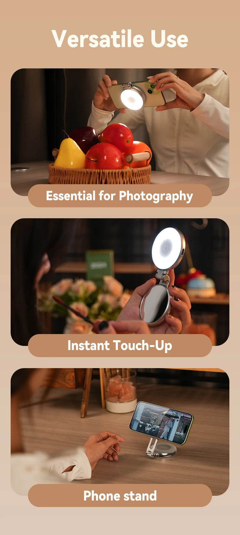 TELESIN Magnetic Grip 2 – Bluetooth Phone Camera Grip with Remote