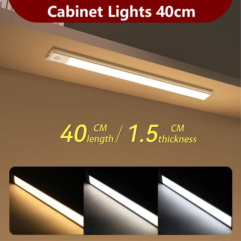 Wireless LED Under Cabinet Light – Motion Sensor, 3 Color Temps, Ultra Slim