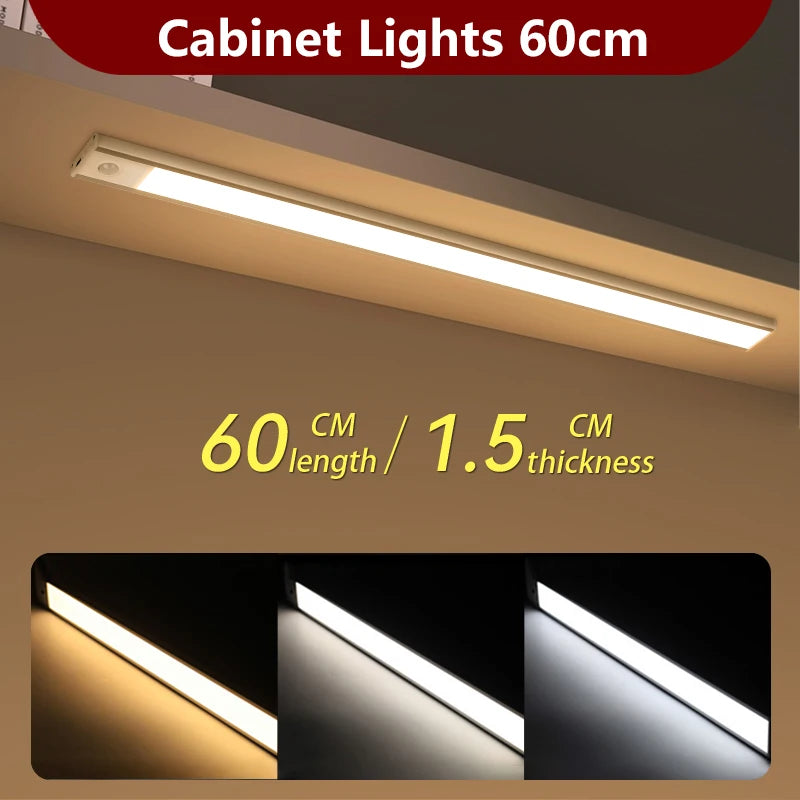 Wireless LED Under Cabinet Light – Motion Sensor, 3 Color Temps, Ultra Slim
