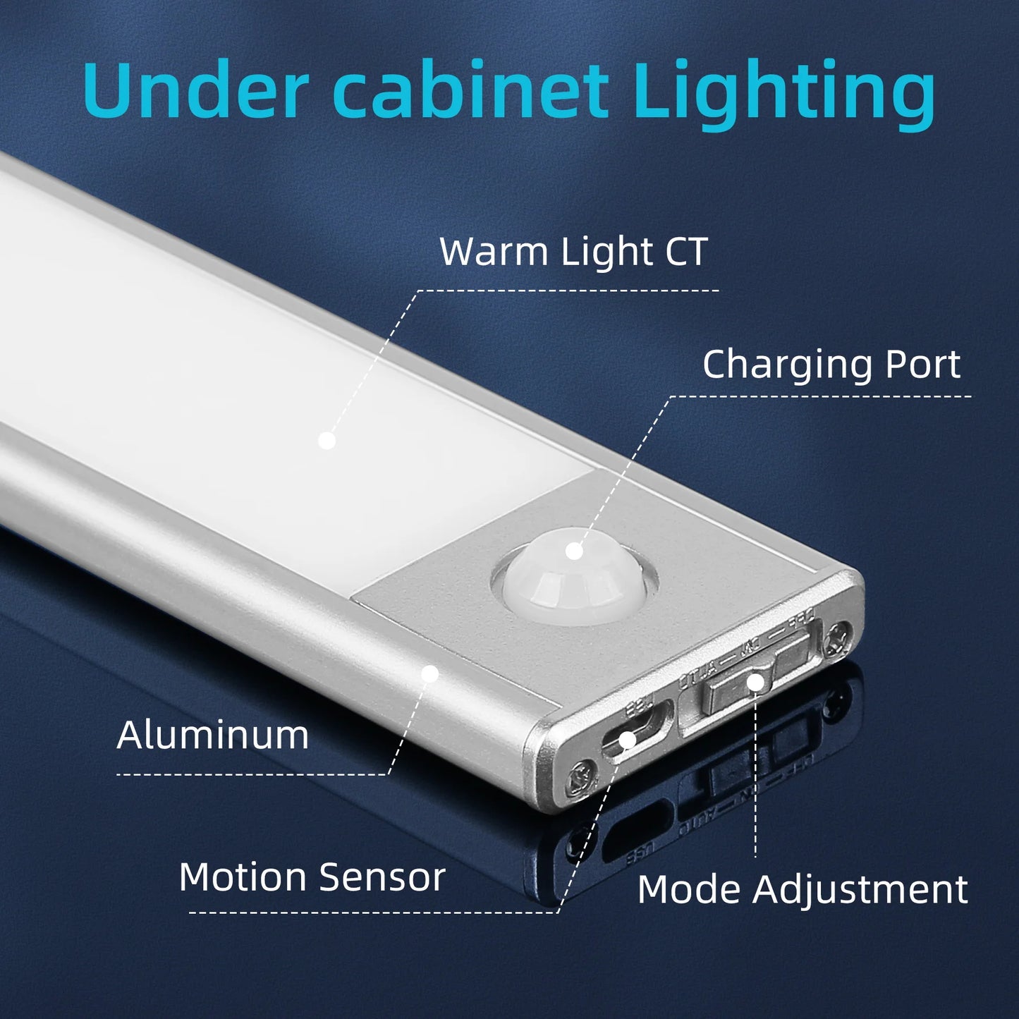 Wireless LED Under Cabinet Light – Motion Sensor, 3 Color Temps, Ultra Slim
