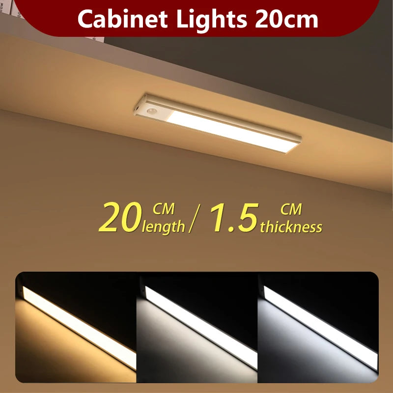 Wireless LED Under Cabinet Light – Motion Sensor, 3 Color Temps, Ultra Slim