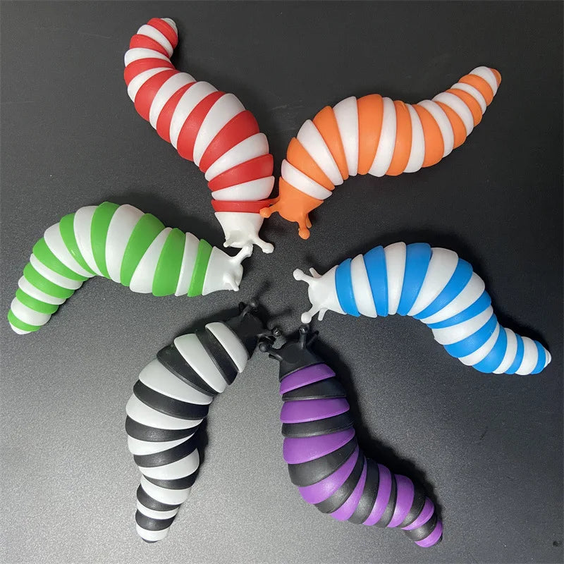 3D Slug Fidget Toy – Articulated Sensory Stress Relief Toy | All Ages