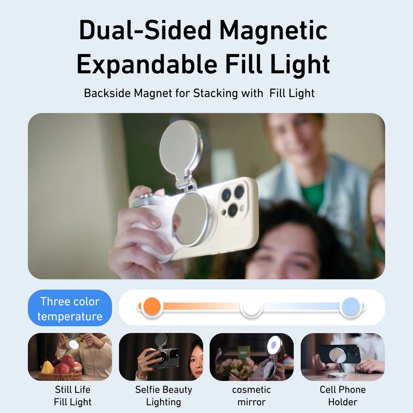 TELESIN Magnetic Grip 2 – Bluetooth Phone Camera Grip with Remote