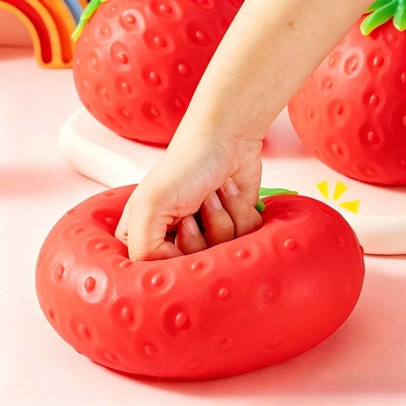Strawberry Squishy Toy – Slow Rising Fidget Stress Ball
